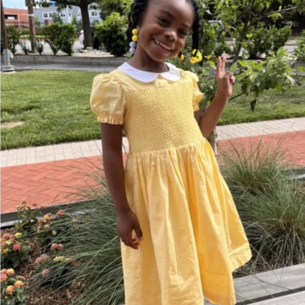 Janie and jack yellow dress in perfect condition